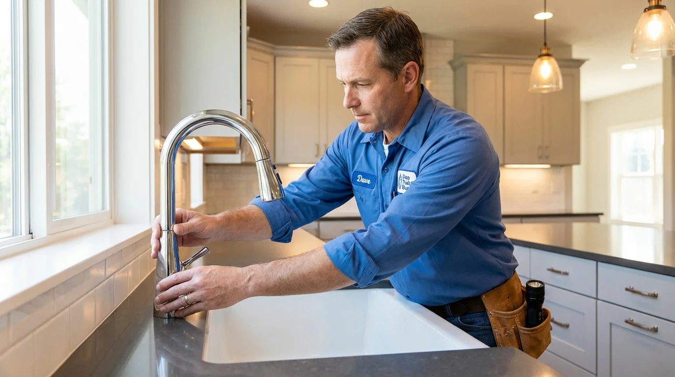 Kitchen faucet installation by Johns Plumbing LLC in Chappaqua